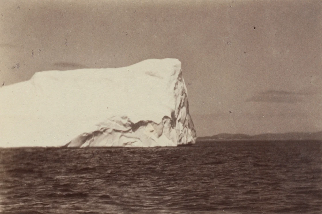 "Icebergs" by George P. Critcherson, John L. Dunmore, William Bradford, photograph, 1869