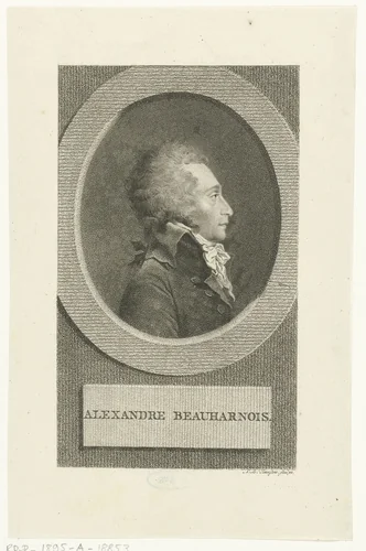 Portret van Alexandre Beauharnois by Lambertus Antonius Claessens, print, 1792-1808