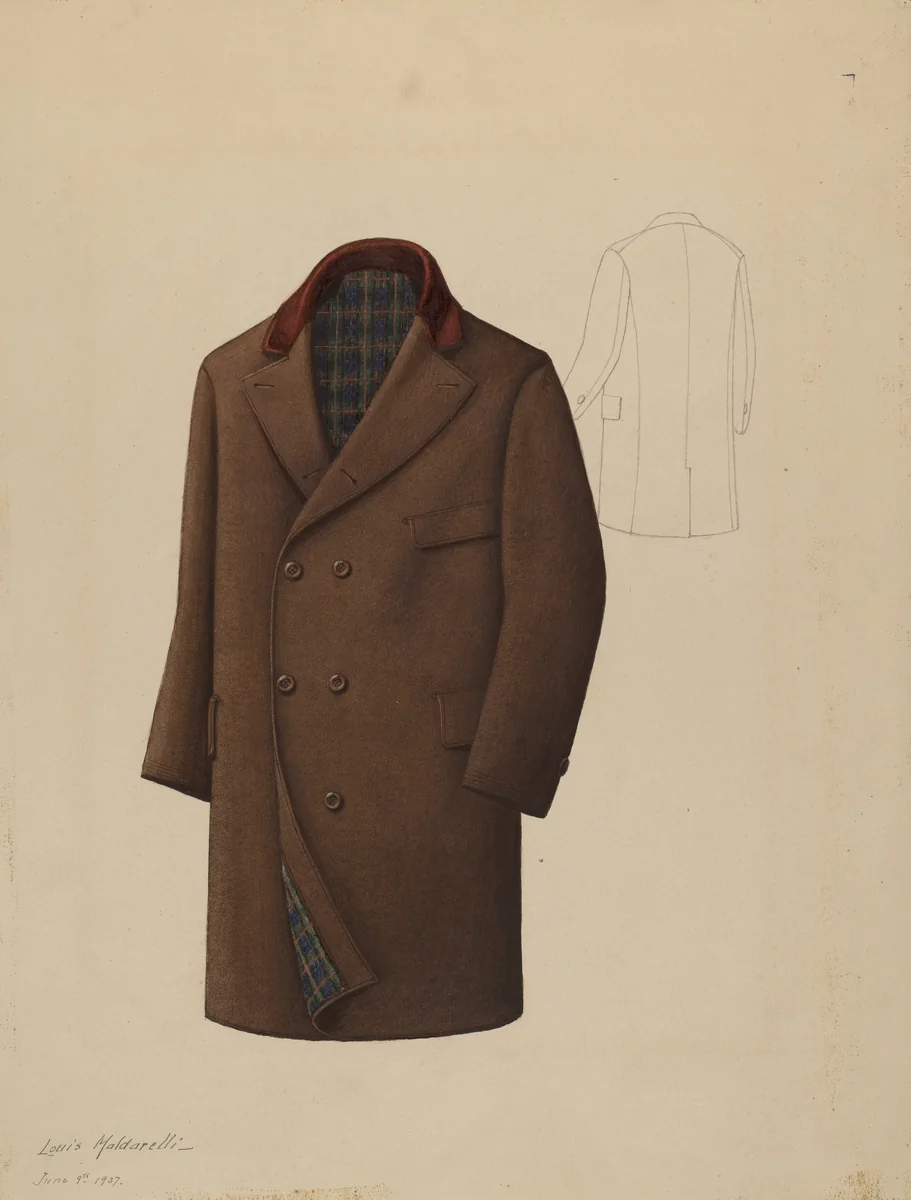 Man's Coat by Louis Maldarelli, index of american design, 1937