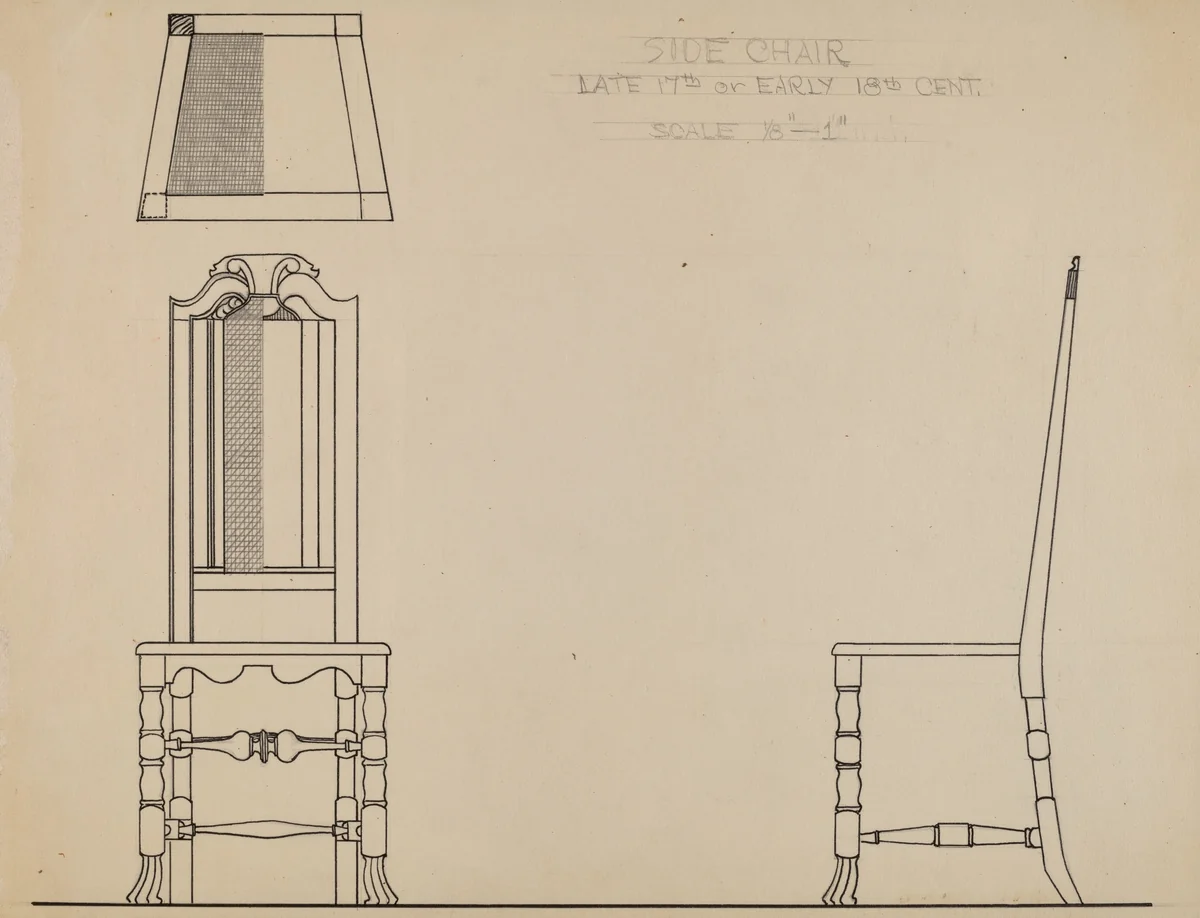 Side Chair by Lawrence Phillips, index of american design, 1936