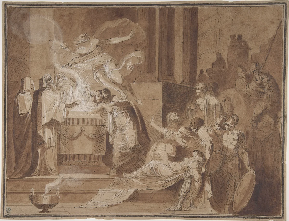 A Scene of Sacrifice by anonymous, drawing, 1700-1799