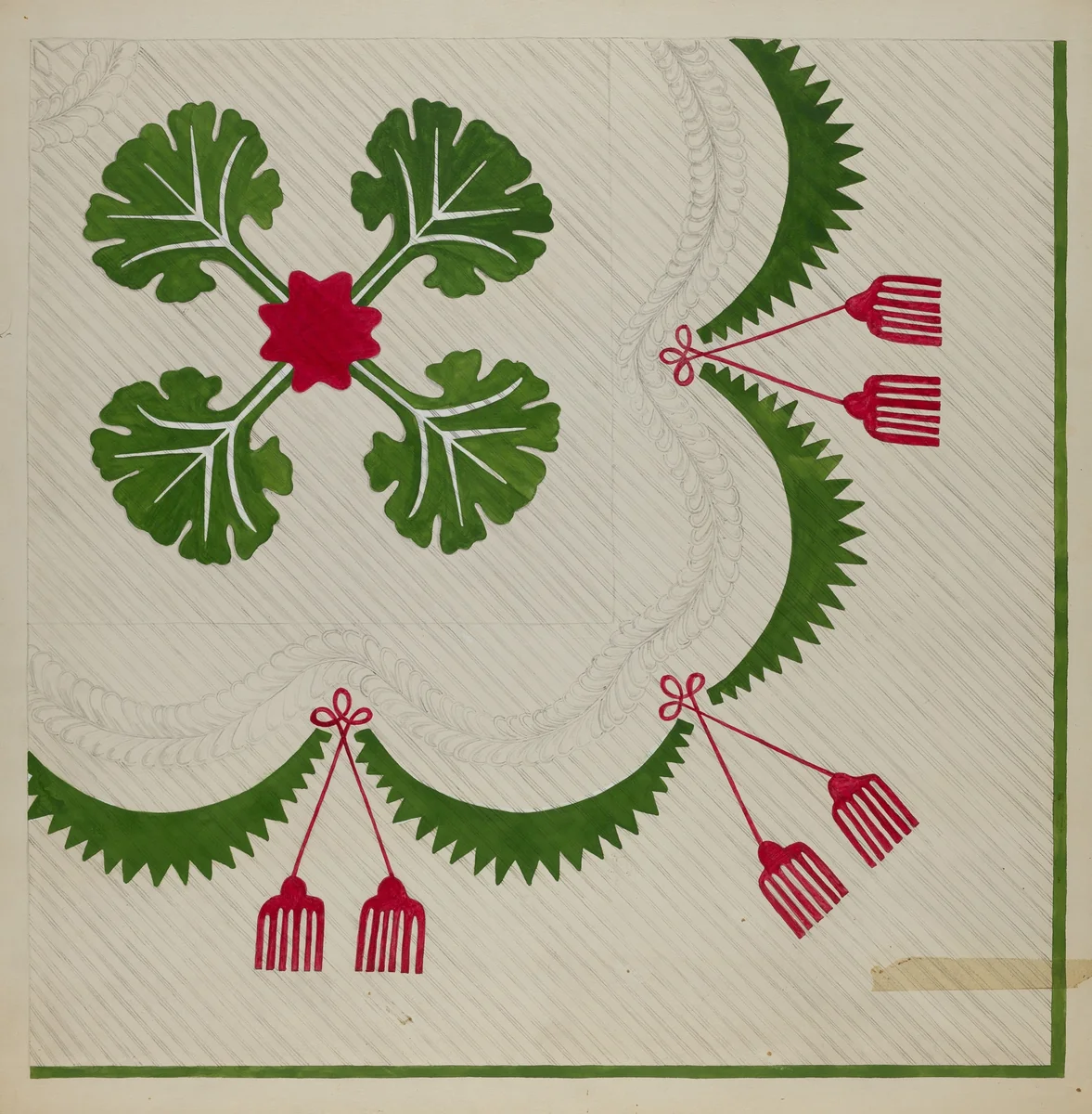 Quilt by Katherine Hastings, index of american design, 1936