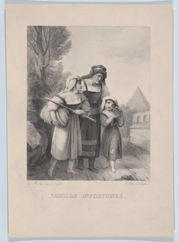 The Ill-Fated Family by Louis-Léopold Boilly, print, 1826