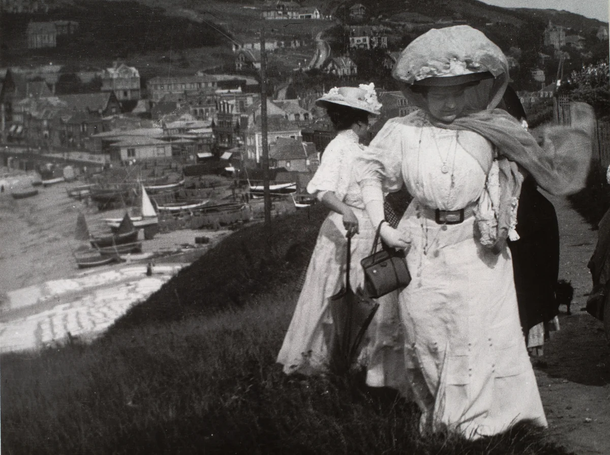 Mme. Thiebault, the Beach at Pourville by Jacques-Henri Lartigue, photograph, 1908