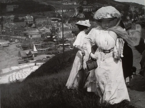 Mme. Thiebault, the Beach at Pourville by Jacques-Henri Lartigue, photograph, 1908