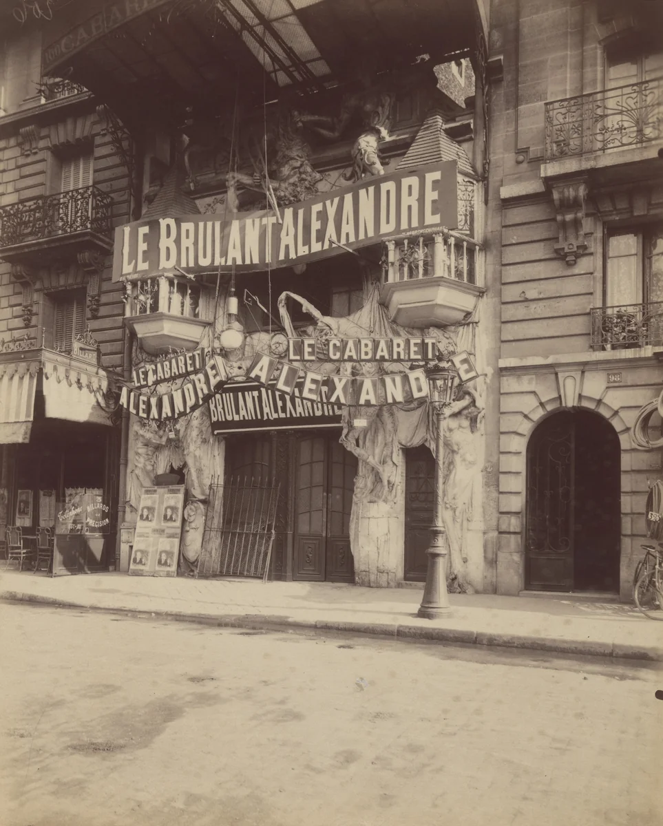 Cabaret Alexandre. Boulevard de Clichy 100 by Eugène Atget, photograph, 1910