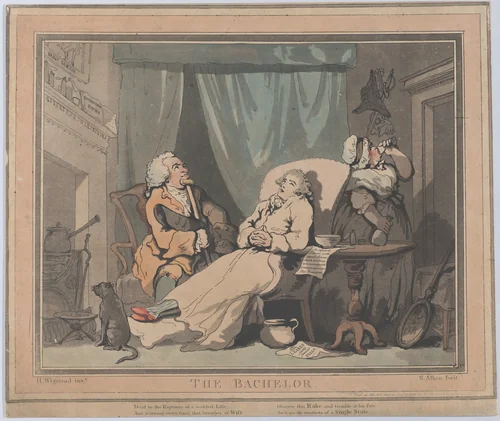 The Bachelor by Samuel Alken, print, 1787