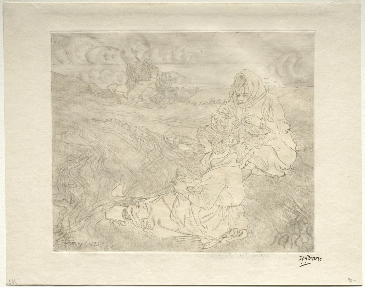 Net Menders by Jan Toorop, print, 1899