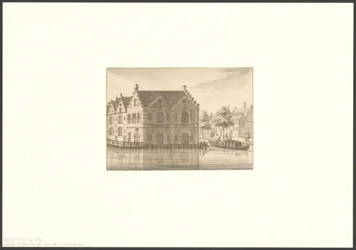 Gezicht op het Hekelveld by anonymous, drawing, 1700-1799