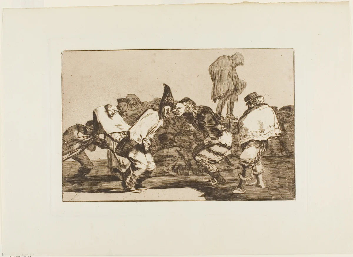 Rejoice, Carnival, for Tomorrow Thou wilt Be Ashes, plate 14 from Los Proverbios by Francisco José de Goya, print, 1815-1824