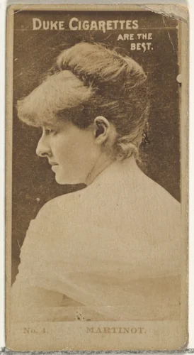 Card Number 4, Sadie Martinot, from the Actors and Actresses series (N145-6) issued by Duke Sons & Co. to promote Duke Cigarettes by W. Duke, Sons & Co., photograph, 1880-1889