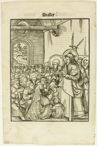 Christ Preaching, from Leben Jesu Christi, plate 19 from Woodcuts from Books of the XVI Century by Hans Wechtlin, print, 1508