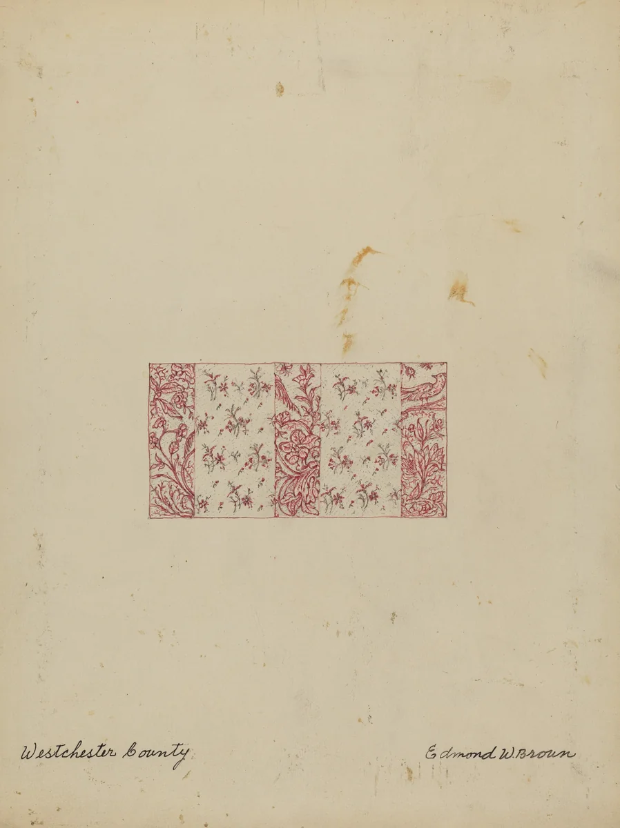 Patchwork Quilt by Edmond W. Brown, index of american design, 1936