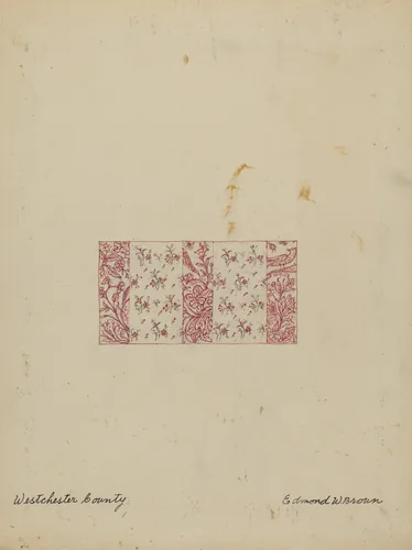 Patchwork Quilt by Edmond W. Brown, index of american design, 1936