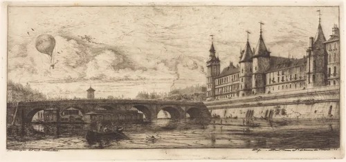 Le Pont-au-Change, Paris by Charles Meryon, print, 1854