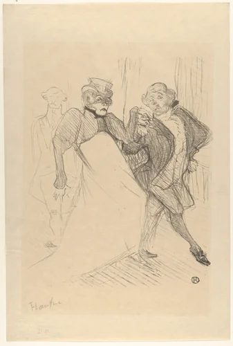 Réjane and Galipaux, in Madame Sans-Géne by Henri de Toulouse-Lautrec, print, 1893
