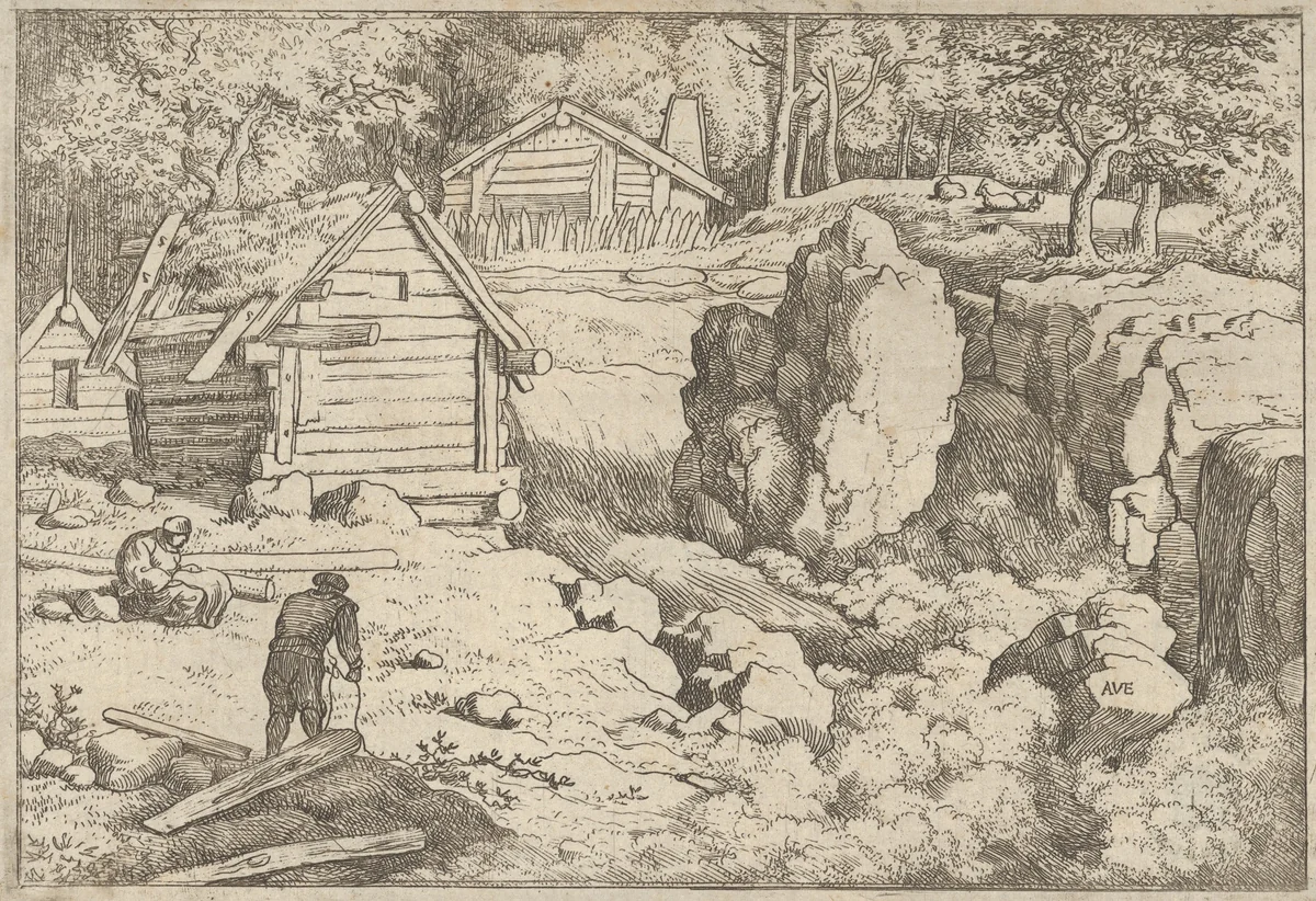 The Carpenter by Allart van Everdingen, print, 1621-1675