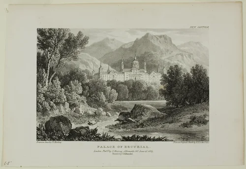 Palace of Escurial by James Duffield Harding, print, 1824