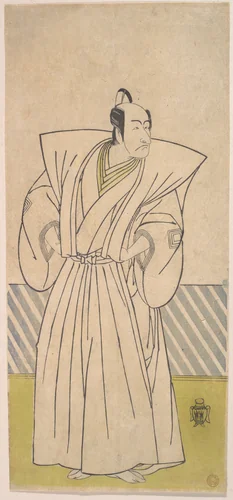 The Fifth Ichikawa Danjuro as a Samurai of High Rank by Katsukawa Shunshô (勝川春章), print, 1726-1792