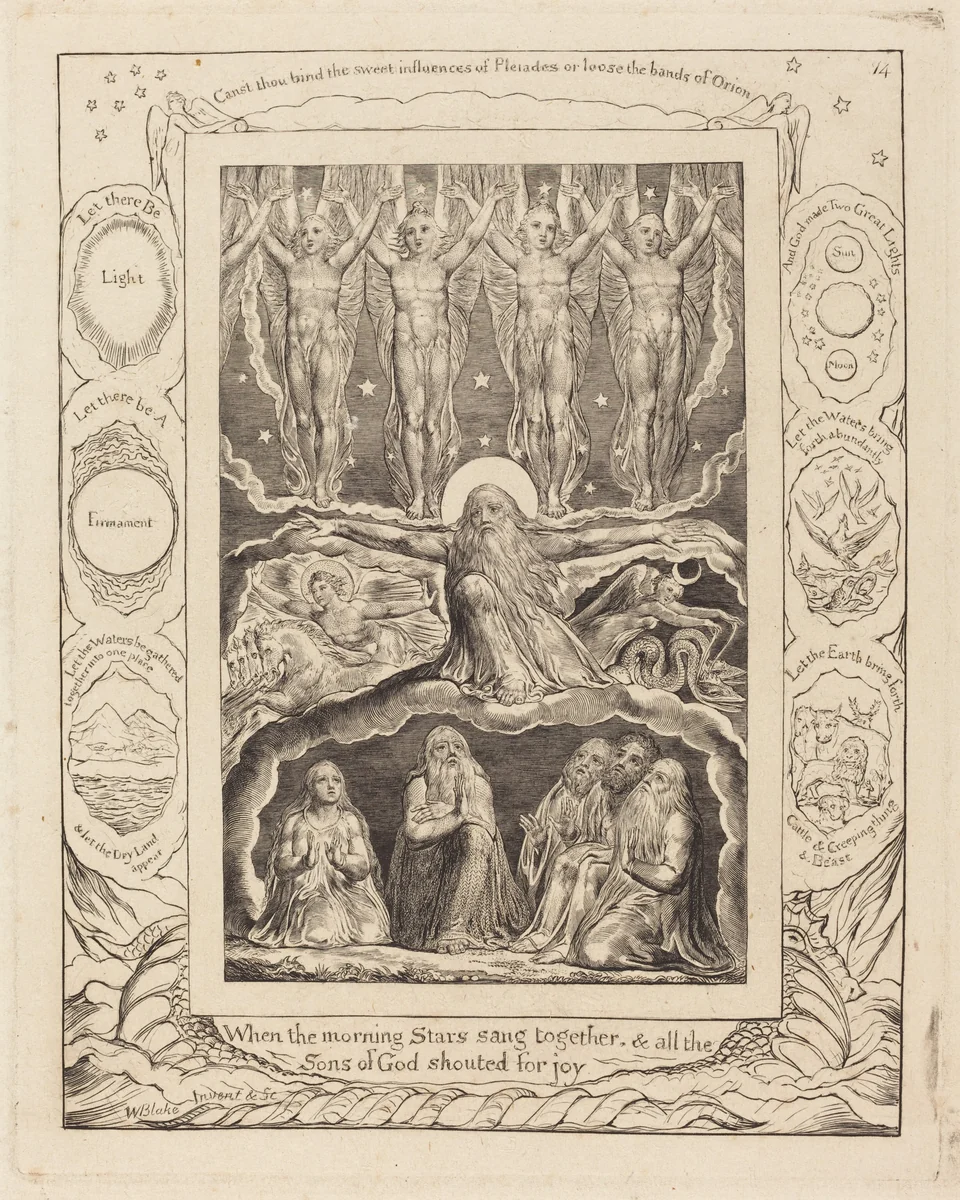 The Creation by William Blake, print, 1825