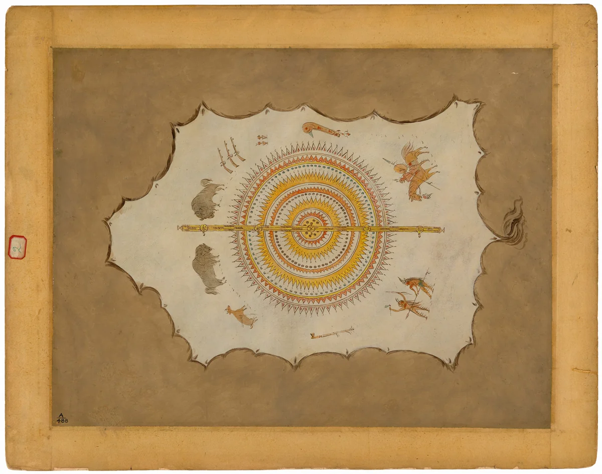Facsimile of a Mandan Robe by George Catlin, painting, 1861-1869