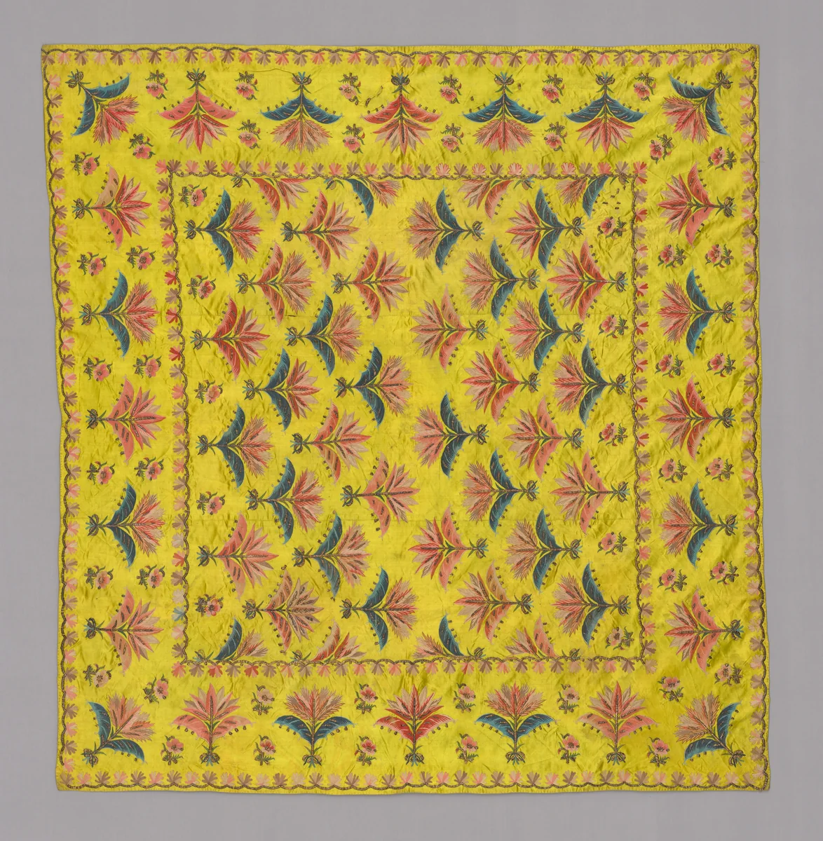 Needlework Cover by India or Turkey?, textile, 1801-1900