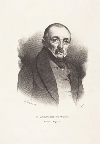Général P. Mendez Vigo by Honoré Daumier, print, 1836