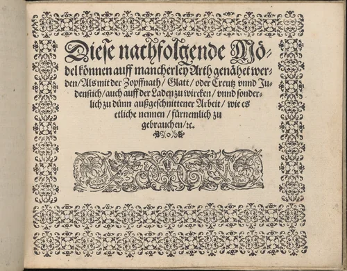 Newes Modelbuch in Kupffer (Page 9r) by Johann Sibmacher, book, 1604
