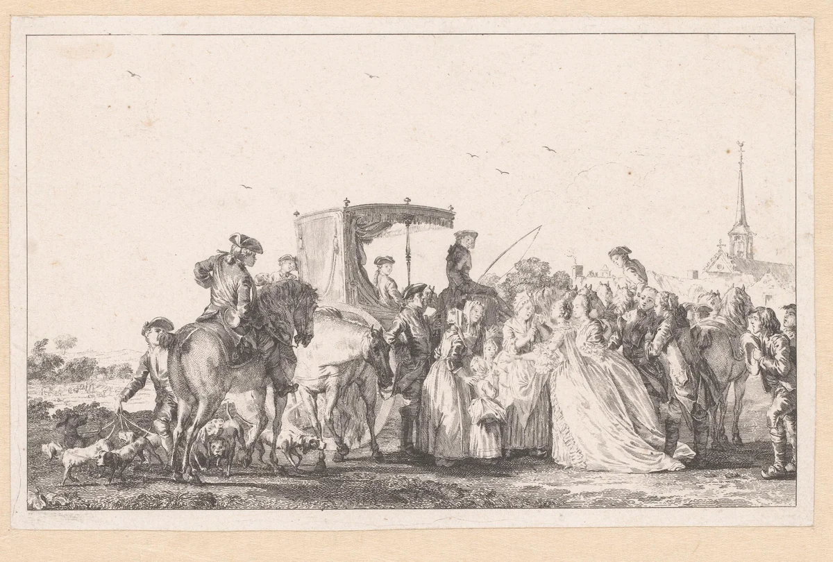 Liefdadigheid van Marie Antoinette by Francois Godefroy, print, 1773-1774