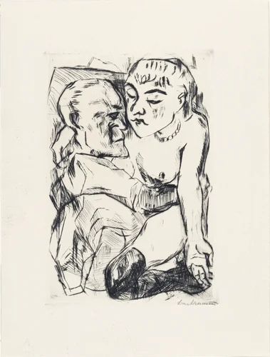 Illustration for Chapter Two (Illustration zu Kapitel Zwei) from Die Fürstin (The Duchess) by Max Beckmann, print, 1917