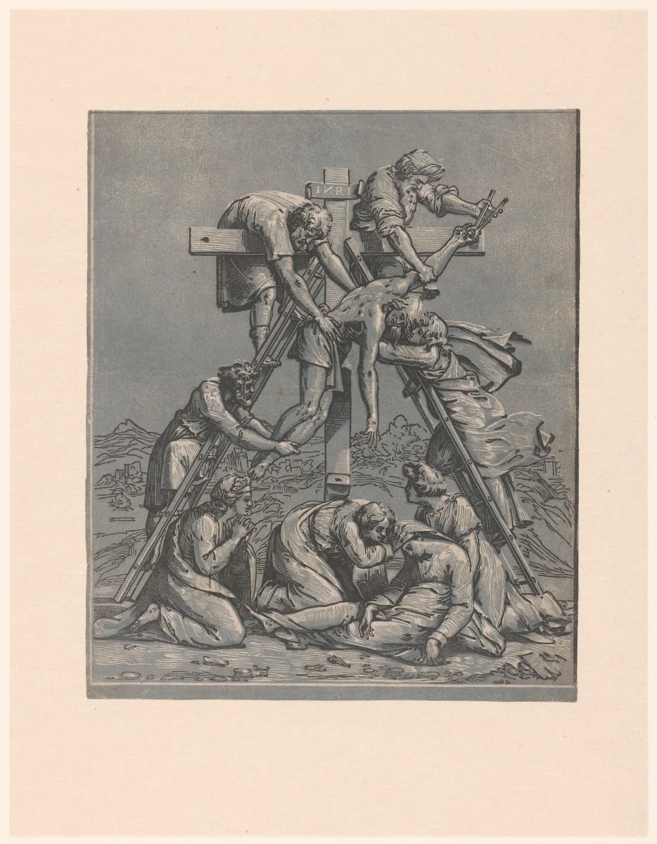 The Descent from the Cross by Unknown, print, 1518