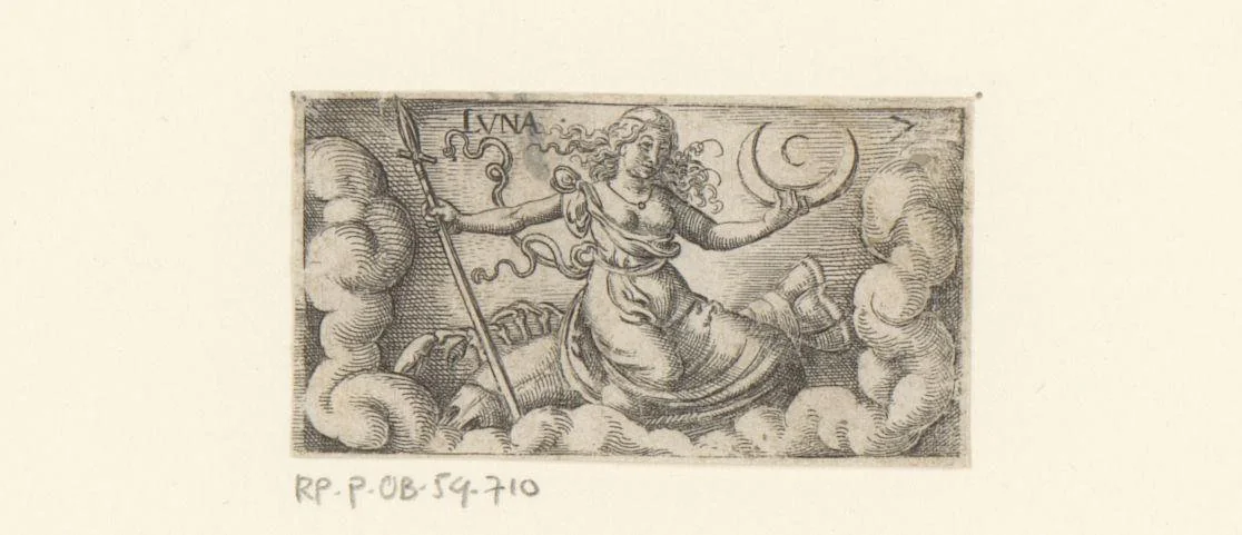Luna by Unknown, print, 1524-1562