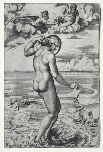 The Birth of Venus by Marco Dente, print, 1511-1521