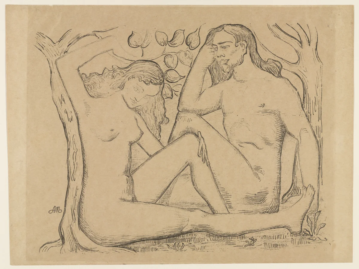 Man and Woman by Aristide Maillol, print, 1895