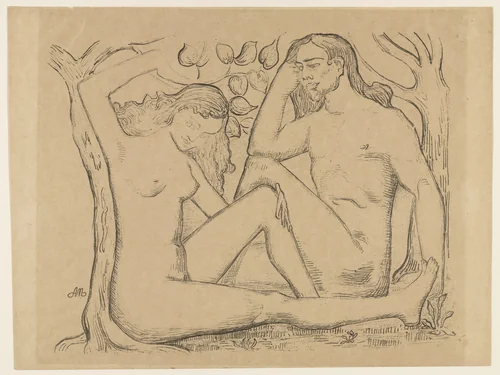 Man and Woman by Aristide Maillol, print, 1895