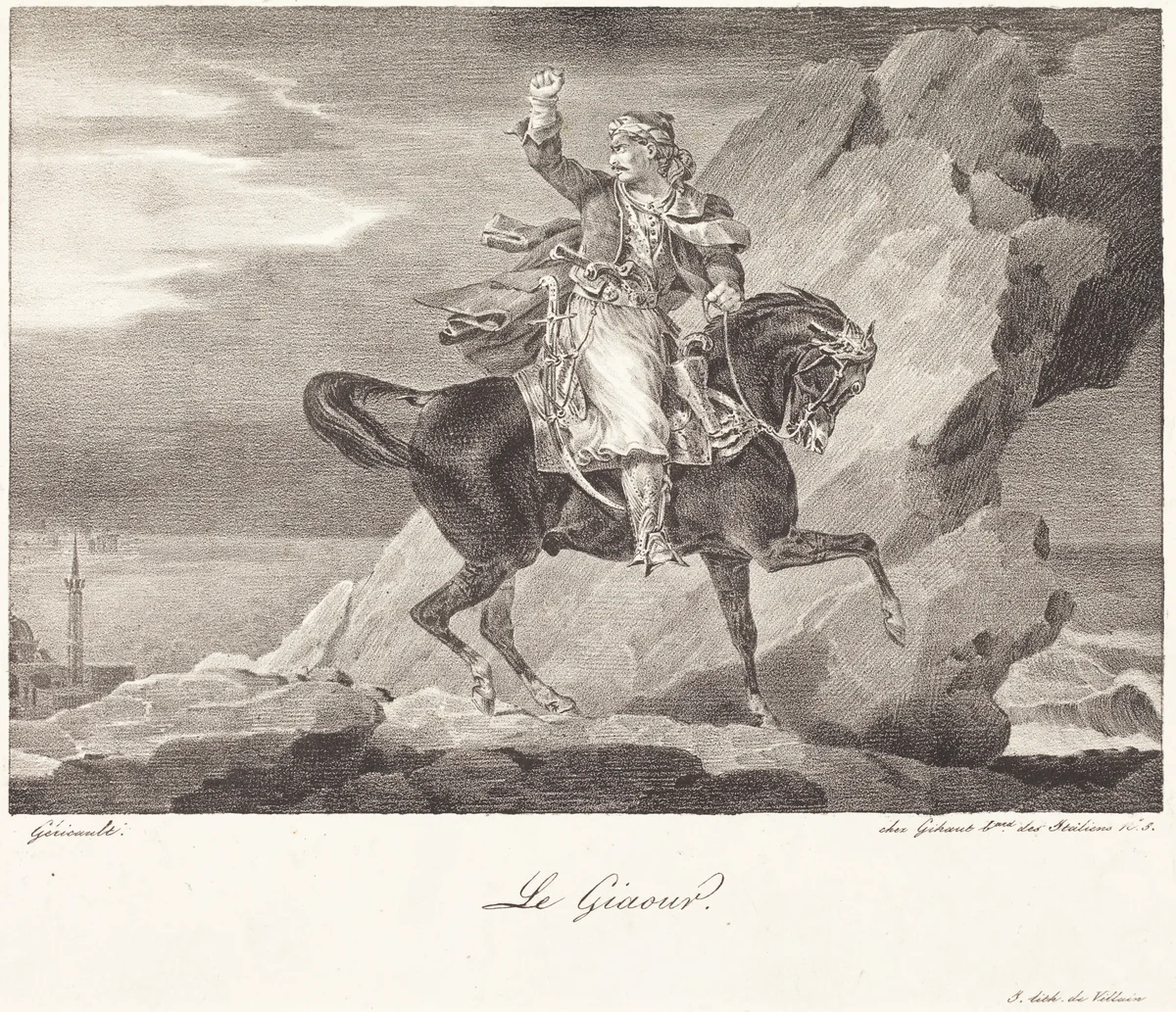 Le Giaour (The Infidel) by Théodore Gericault, print, 1820