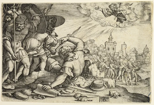 The Conversion of St. Paul by Georg Pencz, print, 1543