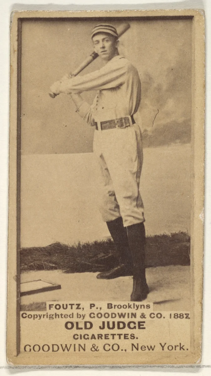 Foutz, Pitcher, Brooklyn Bridegrooms, from the Old Judge series (N172) for Old Judge Cigarettes by Goodwin & Company, photograph, 1888