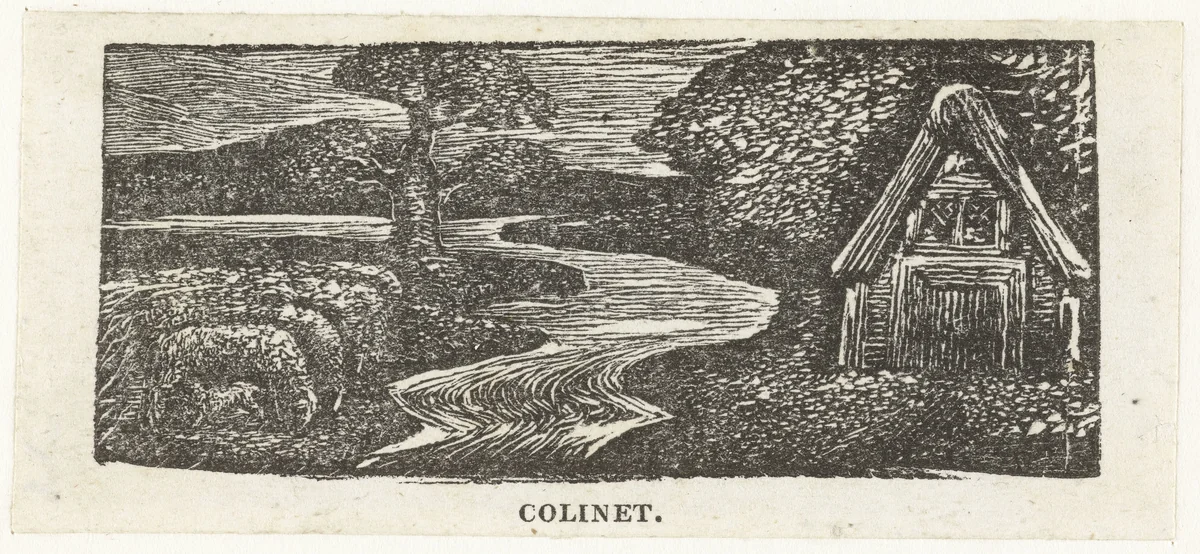 Sabrina's zilveren rivier by William Blake, print, 1820-1821