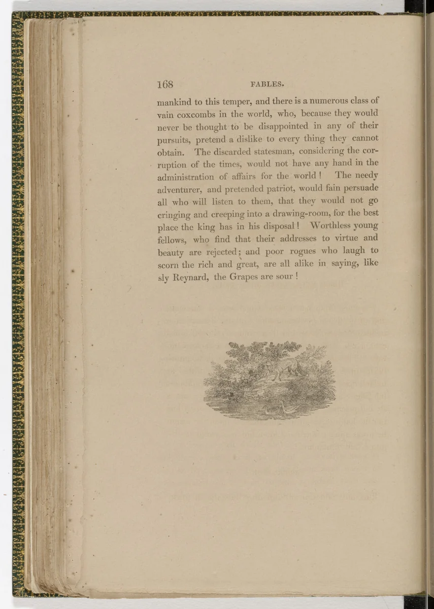 Tailpiece (page 168) from The Fables of Aesop by Thomas Bewick, illustrated book, 1818