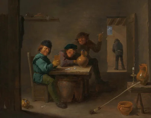 Peasants in a Tavern by David Teniers the Younger, painting, 1633