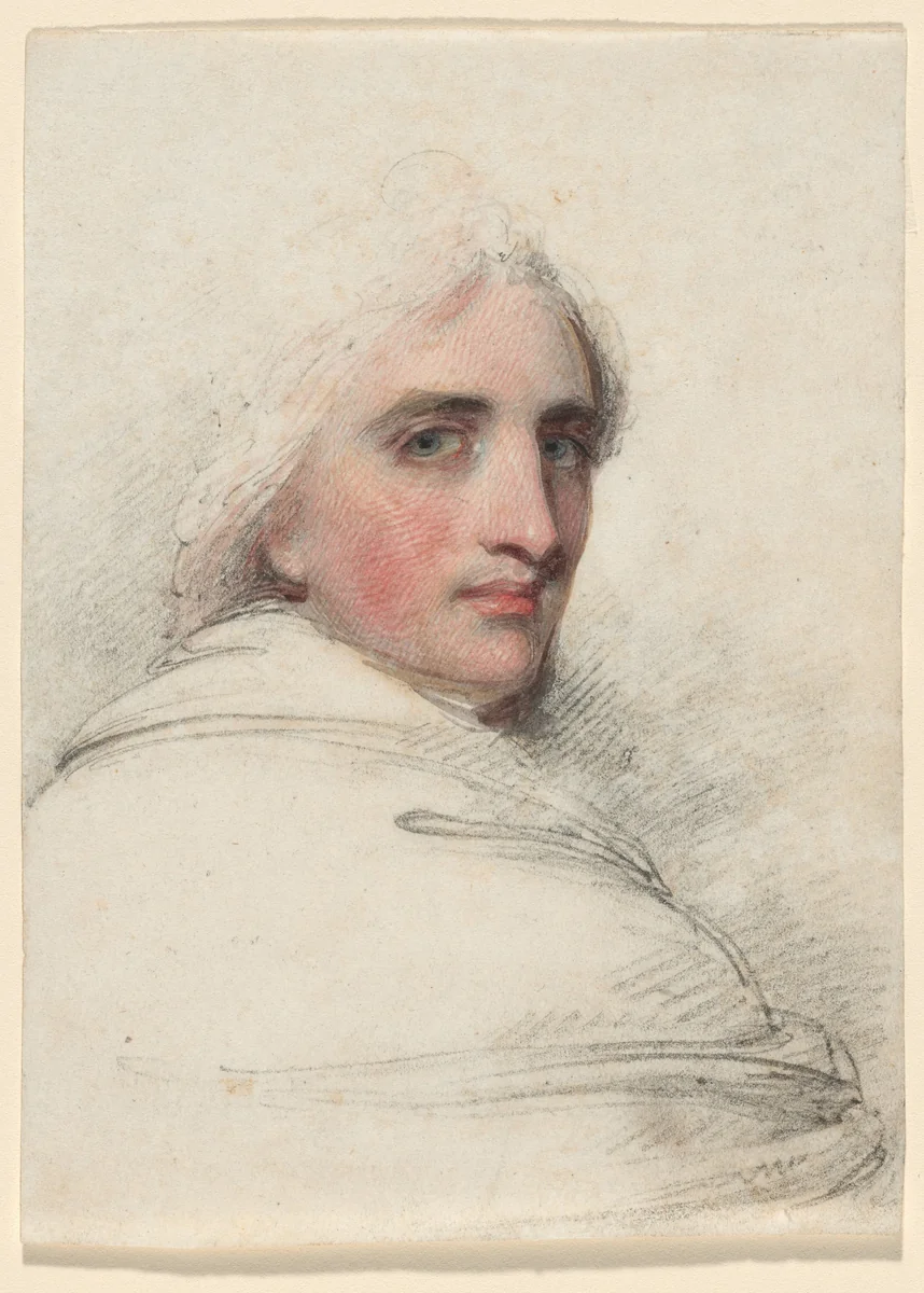 Head of a Man by George Chinnery, drawing, 1805-1815