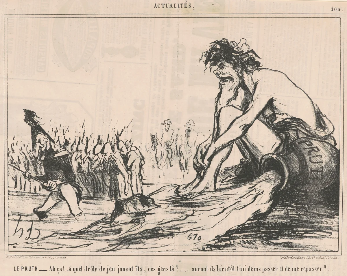 Le Pruth by Honoré Daumier, print, 1854