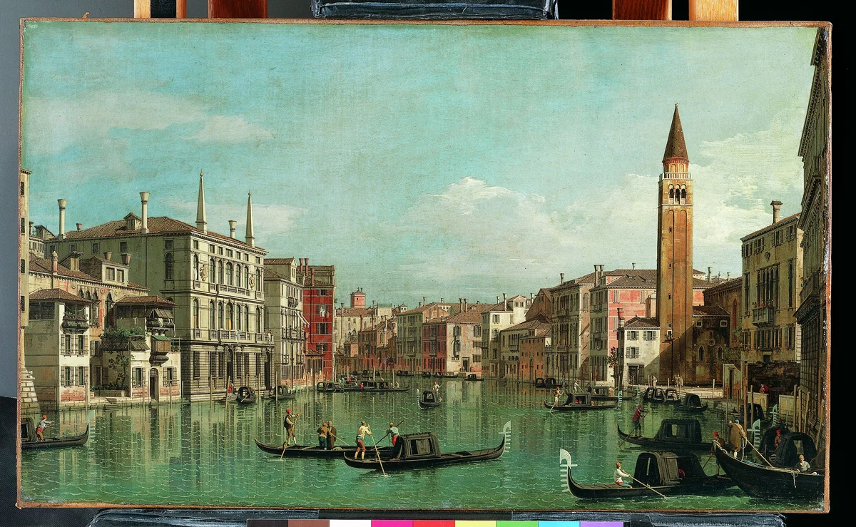 The Grand Canal, Venice, Looking Southeast, with the Campo della Carità to the Right by Canaletto, painting, 1730-1739