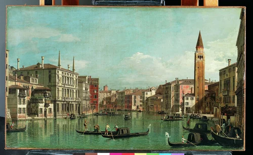 The Grand Canal, Venice, Looking Southeast, with the Campo della Carità to the Right by Canaletto, painting, 1730-1739