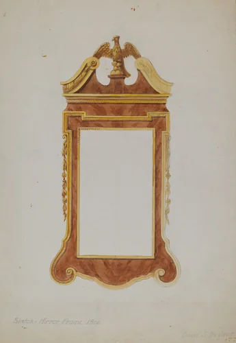 Mirror Frame by David S. De Vault, index of american design, 1935-1942