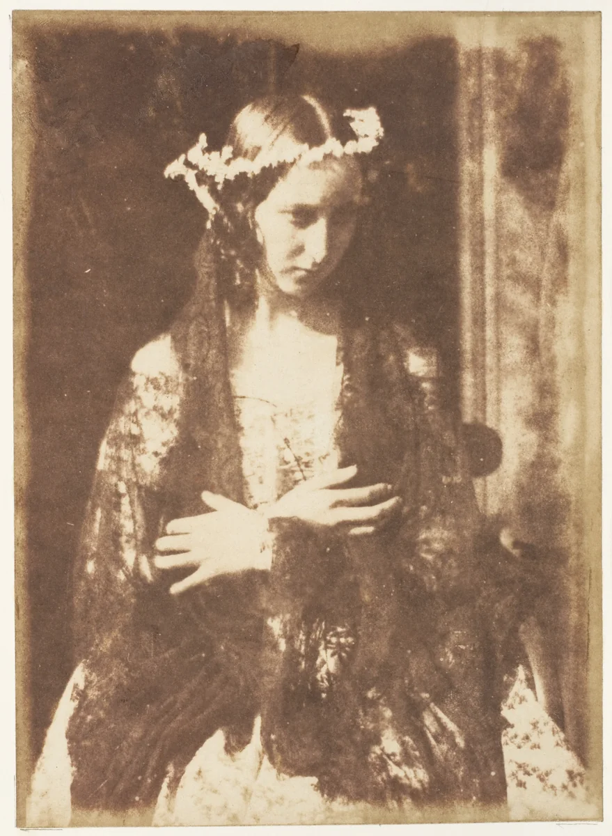 Miss Kemp as Ophelia by Hill and Adamson, photograph, 1843-1847