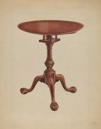 Tripod Table by Arthur Johnson, index of american design, 1936