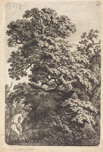 Satyr and Nymph in a Swamp by Carl Wilhelm Kolbe, print, 1790-1799
