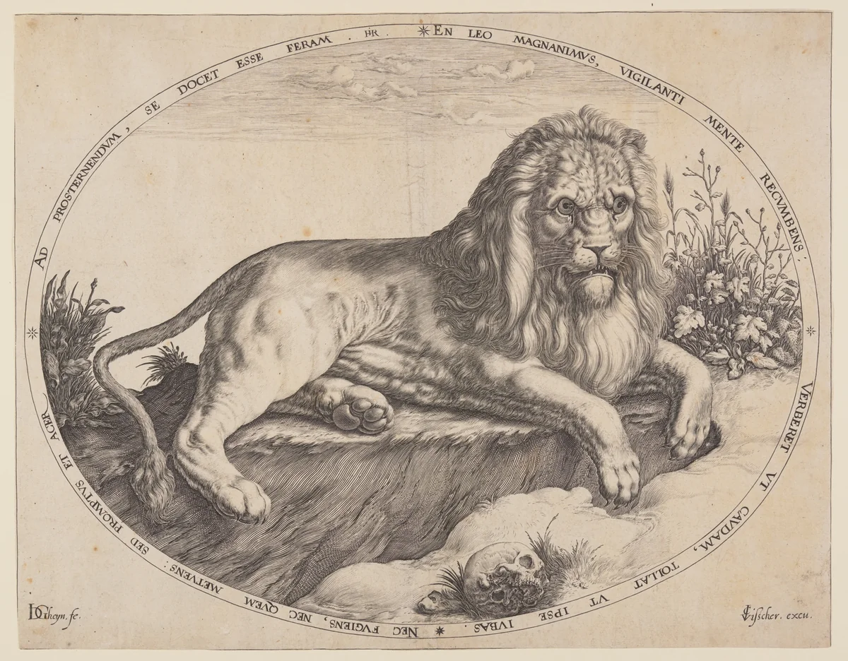 Den Grooten Leeuw (The Great Lion). by Jacques de Gheyn II, print, 1590